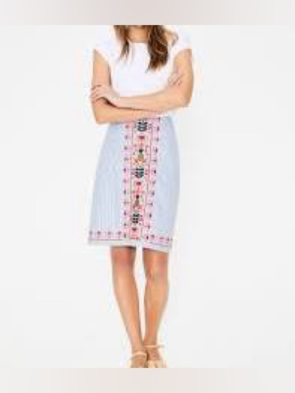 BODEN, the pineapple embroidered linen skirt!